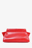 Mugler Red Grained Leather Clutch
