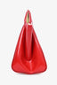 Mugler Red Grained Leather Clutch