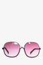 Chloe Purple Gradient Tinted Oversized Sunglasses