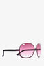 Chloe Purple Gradient Tinted Oversized Sunglasses