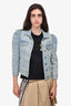 Retrofete Light Wash Distressed Denim Jacket Size S