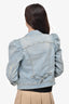 Retrofete Light Wash Distressed Denim Jacket Size S