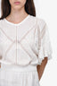 IRO White Eyelet Detail Mini Dress Size 36