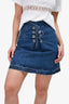 Sandro Blue Denim High Waisted Skirt Size 1