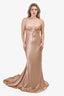 Shona Joy Rose Gold Sleeveless Cut Out Detail Dress Size 6