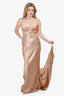 Shona Joy Rose Gold Sleeveless Cut Out Detail Dress Size 6