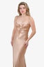 Shona Joy Rose Gold Sleeveless Cut Out Detail Dress Size 6