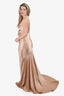 Shona Joy Rose Gold Sleeveless Cut Out Detail Dress Size 6