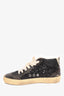 Golden Goose Black Sequin Distressed Superstar Sneakers Size 37