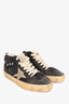 Golden Goose Black Sequin Distressed Superstar Sneakers Size 37
