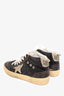Golden Goose Black Sequin Distressed Superstar Sneakers Size 37