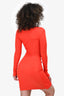 Line by K Orange Ribbed Knot Front Dress Size XS