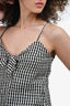 Reformation Black/White Gingham Linen Sleeveless Top Size XS