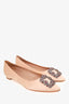 Manolo Blahnik Pink Satin Hangisi Flats Size 38