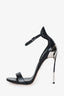 Casadei Black Leather Sandals Size 38.5