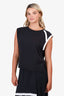Y-3 Adidas Yohji Yamamoto Black Sleeveless Top With White Trim Size M