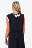 Y-3 Adidas Yohji Yamamoto Black Sleeveless Top With White Trim Size M