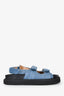 Isabel Marant Blue Denim Padded Dad Sandals Size 38