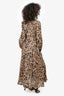 Zimmermann Brown/Black Leopard Print Midi Dress Size 1