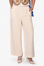 Gucci Vintage Cream Silk Wide Leg Trousers Size 42