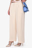 Gucci Vintage Cream Silk Wide Leg Trousers Size 42