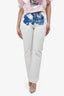 Balenciaga White/Blue Tie Dye Denim Jeans Size 30