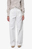 Goldsign White Denim Wide Leg Jeans Size 26