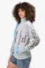 Moschino Couture White Logo Zip Up Jacket Size S