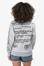 Moschino Couture White Logo Zip Up Jacket Size S