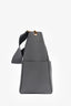 Celine Grey Leather Medium 'Seau Sangle' Bucket Bag