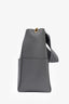 Celine Grey Leather Medium 'Seau Sangle' Bucket Bag
