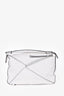 Loewe 2015 White Calfskin Large Puzzle Bag
