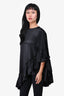 Simone Rocha Black Silk Ruffle Asymmetrical Top Size 6