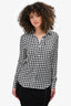 Equipment Black and White Silk Blend Houndstooth Button up Size XS