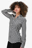 Equipment Black and White Silk Blend Houndstooth Button up Size XS