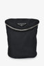Prada Black Nylon Zip Pouch with Mini Pouch + Canvas Strap