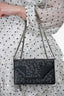 Saint Laurent Black Leather/Python Studded Betty Crossbody