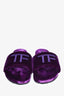 Tom Ford Purple Velvet "TF" Harrison Slippers Size 7 Mens