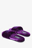 Tom Ford Purple Velvet "TF" Harrison Slippers Size 7 Mens