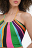 Siedres Multicolour Knit Halterneck Crop Top Size S