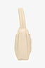 Staud Cream Leather Pleated Shoulder Bag