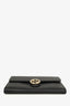Gucci Black Leather Dollar Interlocking G Logo Continental Wallet