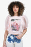 Selkie Pink 'The Minnie' Mesh Crewneck Sweater Size XS
