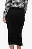 Sportmax Black Contrast Stitch Midi Skirt Size 38