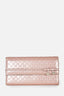 Gucci Pink Patent Leather Monogram Bow Detail Long Wallet