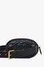 Gucci Black Chevron Leather Marmont Belt Bag