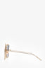 Gucci Gold Chain Trim Framed Square Sunglasses