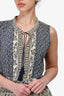 Sea New York Navy/Cream Printed Maxi Dress Size 8