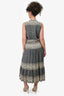 Sea New York Navy/Cream Printed Maxi Dress Size 8