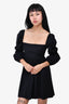 Reformation Black Peplum Dress Size 2
